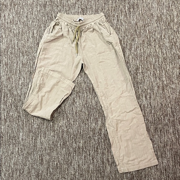 Cotton Natural Pants - Tan 100% Trouser Women’s Cotton Natural